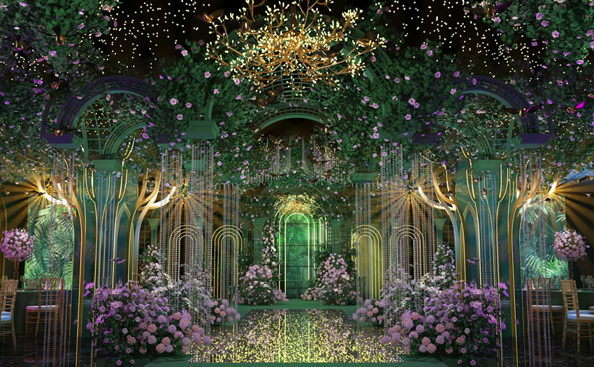 弥勒奇妙森林婚礼堂效果展示