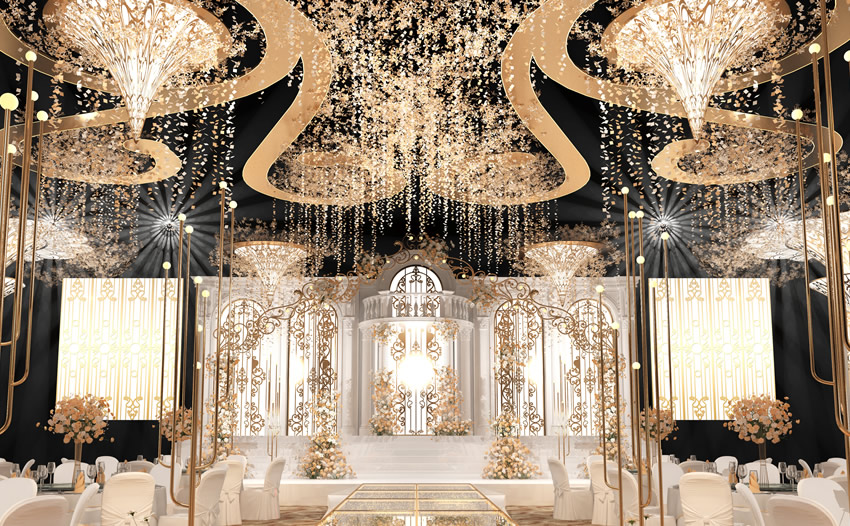 弥勒花木兰喜事汇金色大厅效果展示